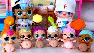 BELLIES HAVE GROWN LIKE WATERMELONS, DOLLS LOL SURPRISE in KINDERGARTEN! Funny dolls cartoons