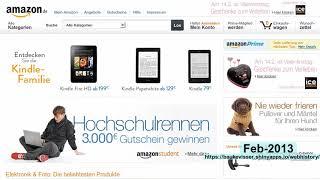 webhistory of amazon.de