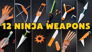 AMAZING! 12 ORIGAMI PAPER NINJA WEAPONS