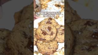  Brown butter chocolate chip cookies. This hands down is the best recipe! #cookies #baking ￼￼￼
