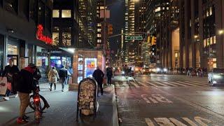 New York LIVE From Manhattan Sunday Night Walk (02nd March 2025)