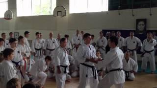 Sanchin drill. Bogdan Kurilko with Tetsuji Nakamura Sensei