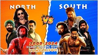 Every Year Bollywood Vs South (2000-2024 ) Highest Grossing Movies Comparison | South Vs North Films