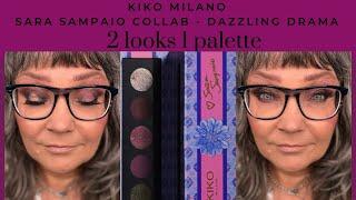 2 looks using 1 palette with KIKO Milano Sara Sampaio Dazzling Drama / PMG Labs  copy/paste dupe?