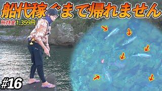 【#16】激アツ！朝の漁港にアオリイカの群れが大量発生！？【超過酷対決！船代稼ぐまで帰れません!!!】
