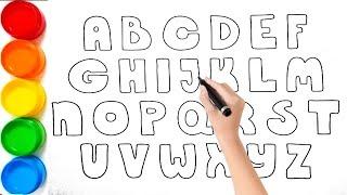 ABCDEFGHIJKLMNOPQRSTUVWXYZ , Easy Draw and Paint Alphabet A to Z @AritriArts