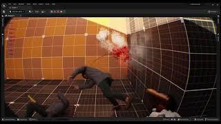 Gameplay  | Unreal Engine 5.2 + ALS  +MetaHuman+ ragdoll + Bodycam Effect + Niagara Particles| TEST