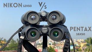 PENTAX SP 16x50 vs NIKON 12x50 Binoculars: In-depth Comparison and Field Test!