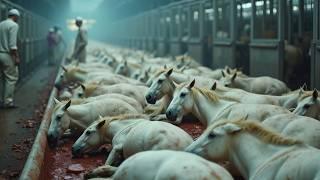 Secrets Inside The Horse Farm - How Farmers Raise And Process The Meat Of Millions Of Horses