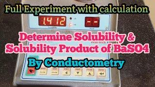 Conductometry Experiment | Determine solubility and solubility product | B.Sc.Sem-5 & 6/M.Sc.