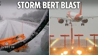 Storm Bert: Stock up on food & water Brits told as flights cancelled, trains axed & roads shut