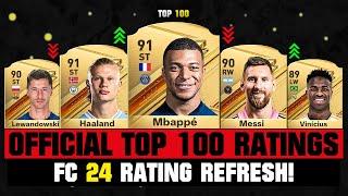 FIFA 24 | OFFICIAL TOP 100 BEST PLAYER RATINGS (EA FC 24)!  ft. Mbappe, Haaland, Messi…