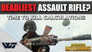 GUIDE: Which Assault Rifle is DEADLIEST? Calculating the TIME TO KILL for each AR - PUBG