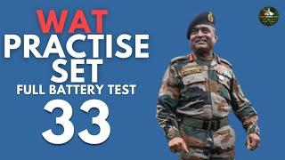 WAT #33 ||FULL BATTERY PSYCHOLOGY TEST||TARGET DEFENCE FORCES||BEST PLATFORM FOR SSB PREPARATION
