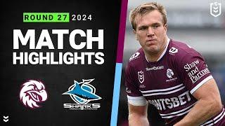 NRL 2024 | Sea Eagles v Sharks | Match Highlights