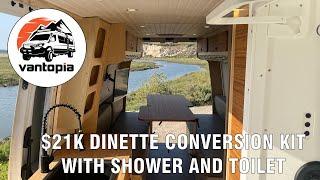 DIY Van Conversion Kit With Dinette And Shower In A Sprinter