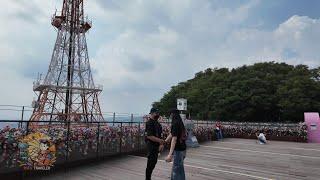 People-Watch at Namsan Tower, The Landmark of Seoul's Skyline | KOREA WALKING TOUR (4K)