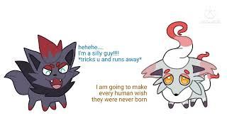 The two types of Zorua in this world