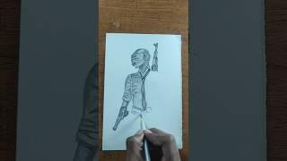 Pubg Drawing | How To Draw Pubg Character #pubg #pubgmobile #gaming #shorts #drawing