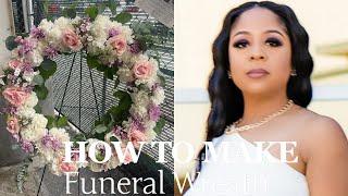 How to Make | Beautiful Funeral Wreath Arrangement | DIY Floral Design Tutorial made easy