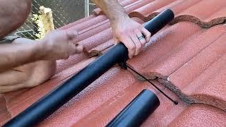 Boss Solar ProSolar Solar Pool Heating - Securing the Supply and Return Pipes for Tile Roofs