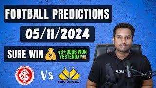 Football Predictions Today 05/11/2024 | Soccer Predictions |Football Betting Tips - EPL Picks