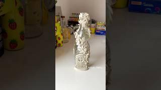 DIY Fairy House Glass Bottle Art ‍️ | Fairy House Clay Bottle Art | Bottle DIY #art #diy #craft