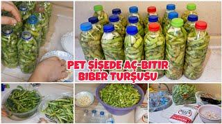 KIŞ HAZIRLIKLARINA DEVAMPET ŞİŞEDE AÇ BITIR BİBER TURŞUŞUDOĞAL ELMA SİRKESİYLE BIBER TURŞUSU