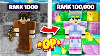 I REACHED RANK 100,000 on BEST NEW Minecraft OP PRISON SERVER: OPLEGENDS #5