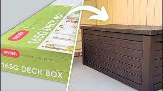 How to Assemble Keter Resin Deck Box from Sam’s Club // And Has it Held Up Over 2 Years? ‍️