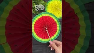 Cute Paper Pop Up Fans  DIY Watermelon HandFans  Paper Fan Decorations