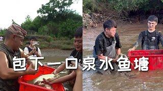 【戶外捕魚vlog】花1500包下一口泉水魚塘，沒想到裏面的魚貨竟然這麼多？#三農#戶外