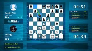 Chess Game Analysis: sdkjqg - Bobby700, 1-0 (By ChessFriends.com)