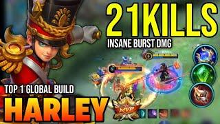 HARLEY BEST BUILD 2022 | BUILD TOP 1 GLOBAL HARLEY GAMEPLAY | MOBILE LEGENDS