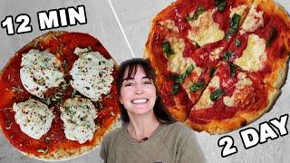 12 Min Vs. 2 Hour Vs. 2 Day Vegan Pizza