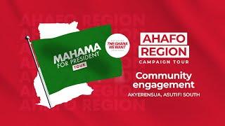 WATCH LIVE |⁠ ⁠⁠Community engagement at Acherensua [Asutifi South] | #Mahama4change2024 Campaign …