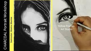 ONLINE Charcoal painting workshop - charcoal drawing