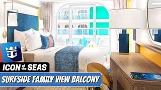 Icon of the Seas | Surfside Family View Balcony Walkthrough | Royal Caribbean 2024 | 4k