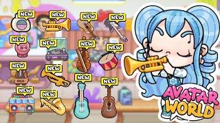 ALL MUSICAL INSTRUMENT IN AVATAR WORLD  LET'S PLAY MUSIC! ️