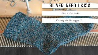 Hvordan strikke raggsokker / How to knit socks - Silver Reed LK150