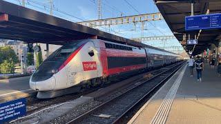 TGV-Lyria 9782 From Lausanne to Paris Gare-de-Lyon in Genève 法国国家铁路TGV-Lyria 9782次巴黎方向列车出日内瓦车站