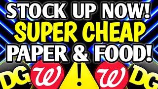 PAY $.78 EACH!! DON'T MISS THIS! CRAZ-E CHEAP PAPER & FOOD PRODUCTS! DOLLAR GENERAL & WALGREENS!