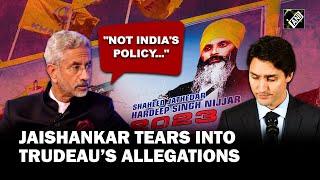 “Organised crime, violence and extremism…” EAM Jaishankar speaks out on Canada