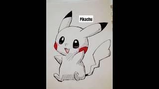 Pikachu Drawing #short #shorts #art #anime #pokemon #manga