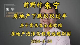 2024-11-23【经济学家朱宁】房地产泡沫化程度远超别的国家