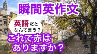 瞬間英作文197　英会話「何が言いたいの？」「これで赤はありますか？」「お願いします、もしよろしければ」