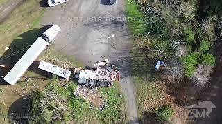 03-16-2025 Sipsey, AL  - Tornado Damage, Destroyed Mobile Home Drone