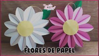 Flores de papel - Decoración de Primavera - Flores Colgantes