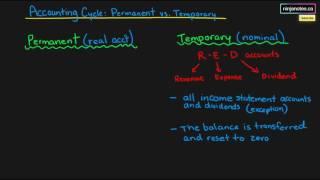 22 The Accounting Cycle  Permanent vs  Temporary Accounts