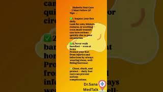 "Stop This to Save Your Diabetic Feet!  #Shorts”|Dr.Sana MedTalk  #doctortips #naturalhealth